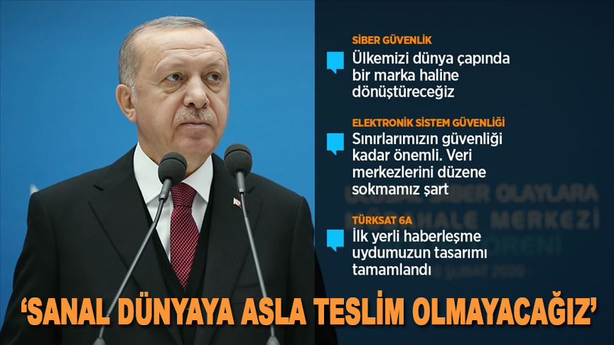 Cumhurbaşkanı Erdoğan: Sanal dünyaya asla teslim olmayacağız