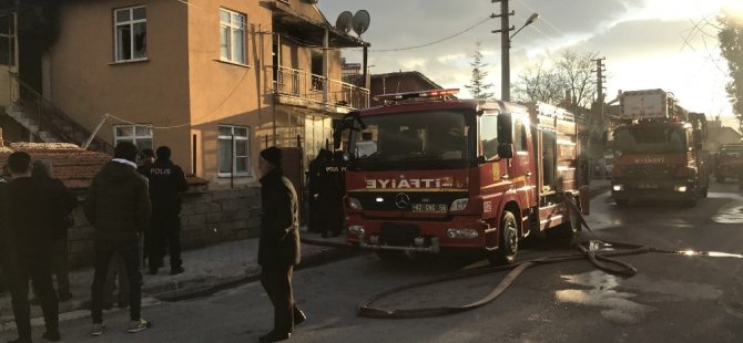 Konya’da evde yangın çıktı: 1 ölü, 1 yaralı