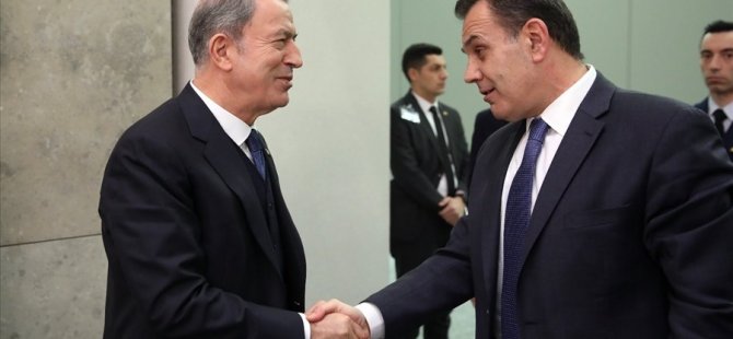 Bakan Akar, Yunanistan Savunma Bakanı Panagiotopoulos ile görüştü