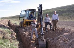 Kurtuşağı köyünün içme suyu hattı yenileniyor