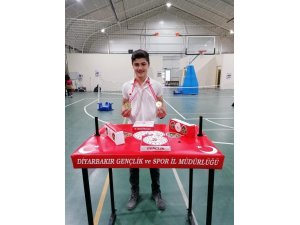 Çınarlı öğrenci bilek güreşinde birinci oldu