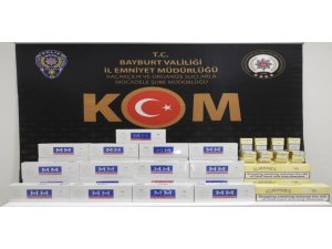Bayburt’ta 316 paket gümrük kaçağı sigara ele geçirildi