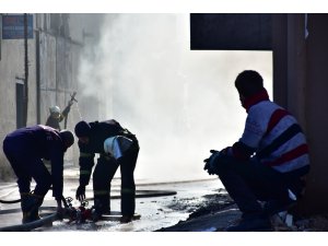 GÜNCELLEME - Gaziantep'te boya ve tiner atölyesinde yangın