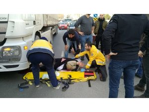 Tırın altında kalan yaşlı kadının bileği koptu