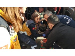 Samsun’da otomobil devrildi:  1 yaralı