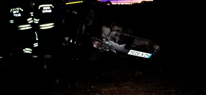 Konya’da otomobil takla attı: 1 ölü, 2 yaralı