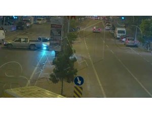 Kaza anı kameralara yansıdı