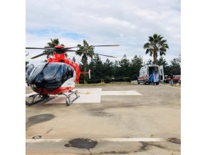 Ambulans helikopter Tuğçe bebek için havalandı