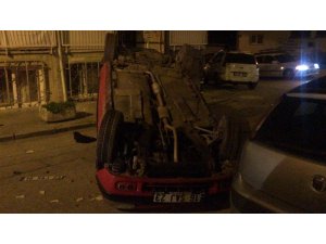 Kontrolden çıkan otomobil takla attı: 1 yaralı