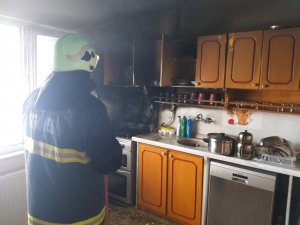 Gölbaşı ilçesinde ev yangını