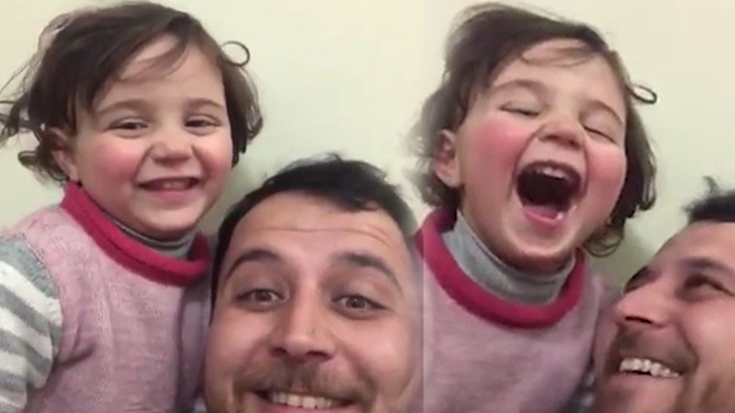 Suriyeli minik Selva'nın 'Hayat Güzeldir' filmini anımsatan savaş oyunu