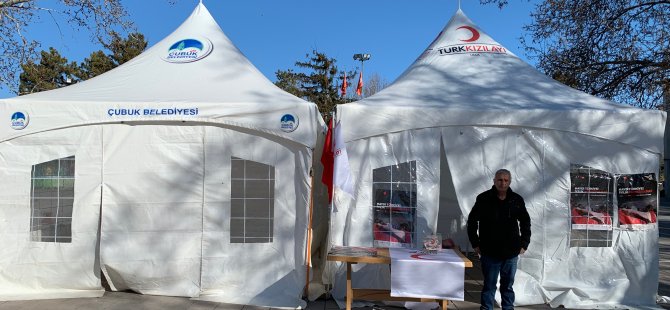 Çubuk'ta İdlib için yardım kampanyası başlatıldı