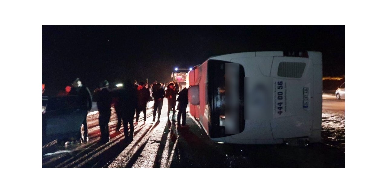 Kayseri’deki otobüs kazasında 14 kişi yaralandı