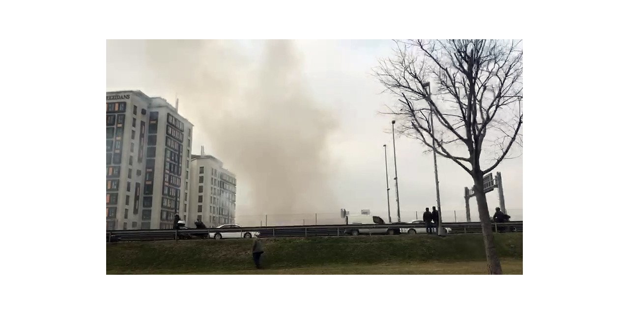 Kağıthane’de izolasyon çalışması yapılan binada yangın