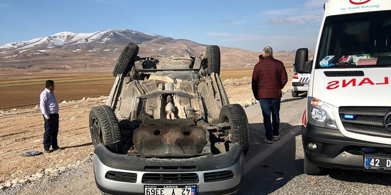 Kontrolden çıkan otomobil takla attı: 1 yaralı