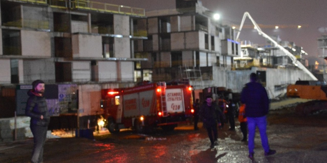 Sarıyer’deki villa inşaatında beton mikseri devrildi: 1 yaralı