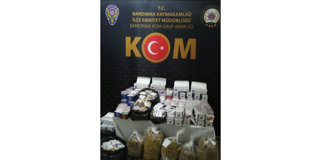 Balıkesir’de kaçak tütün operasyonu