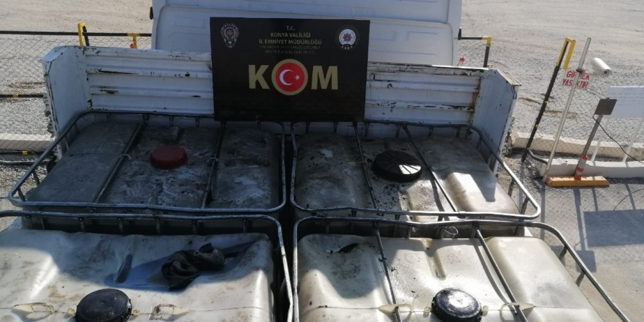 Konya’da 32 bin litre kaçak akaryakıt ele geçirildi