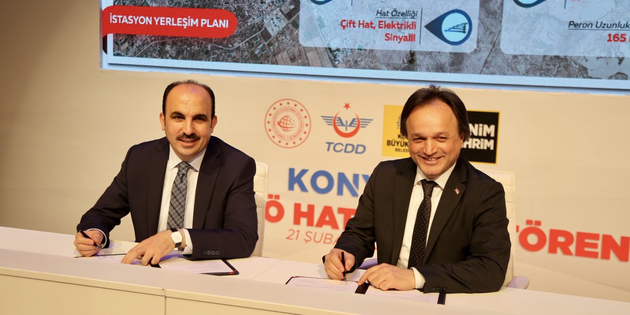 Konyaray Banliyö Hattı'nın protokolü imzalandı