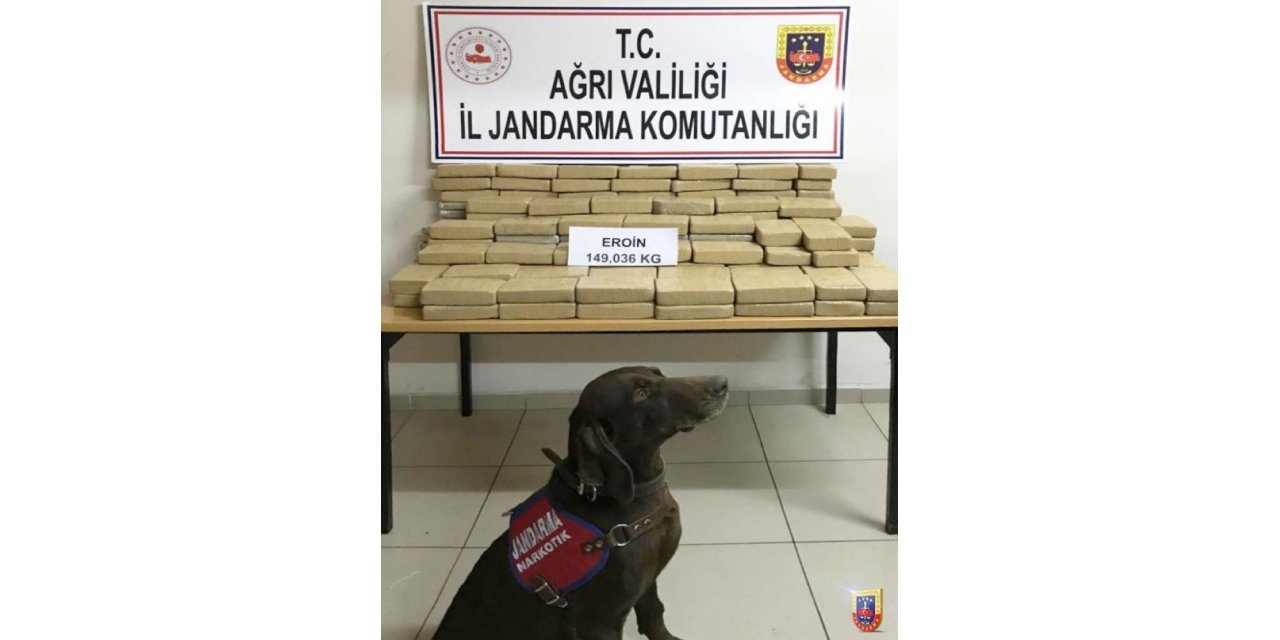 Ağrı’da 148 kilogram eroin ele geçirildi