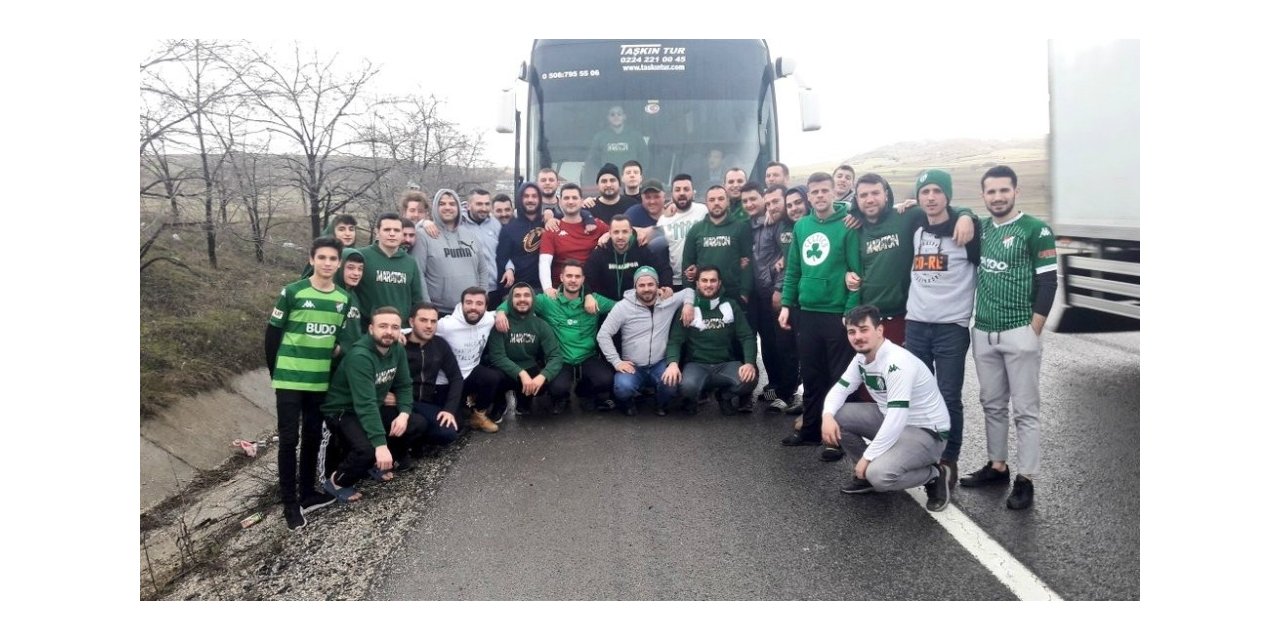 Bursasporlu taraftarların 30 saatlik yolculuğu başladı