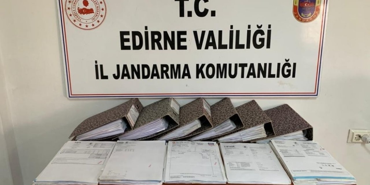 Edirne jandarmasından ‘naylon’ fatura operasyonu
