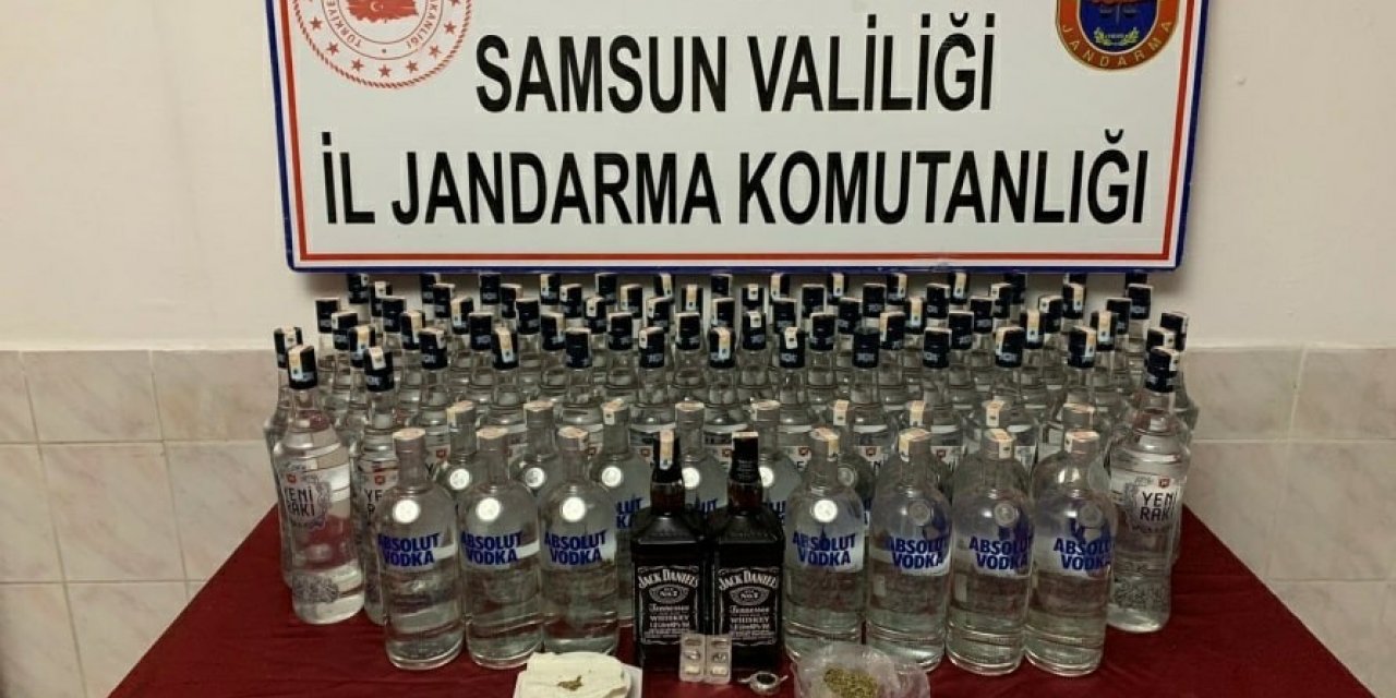 Samsun’da sahte içki ve uyuşturucu madde operasyonu: 2 gözaltı