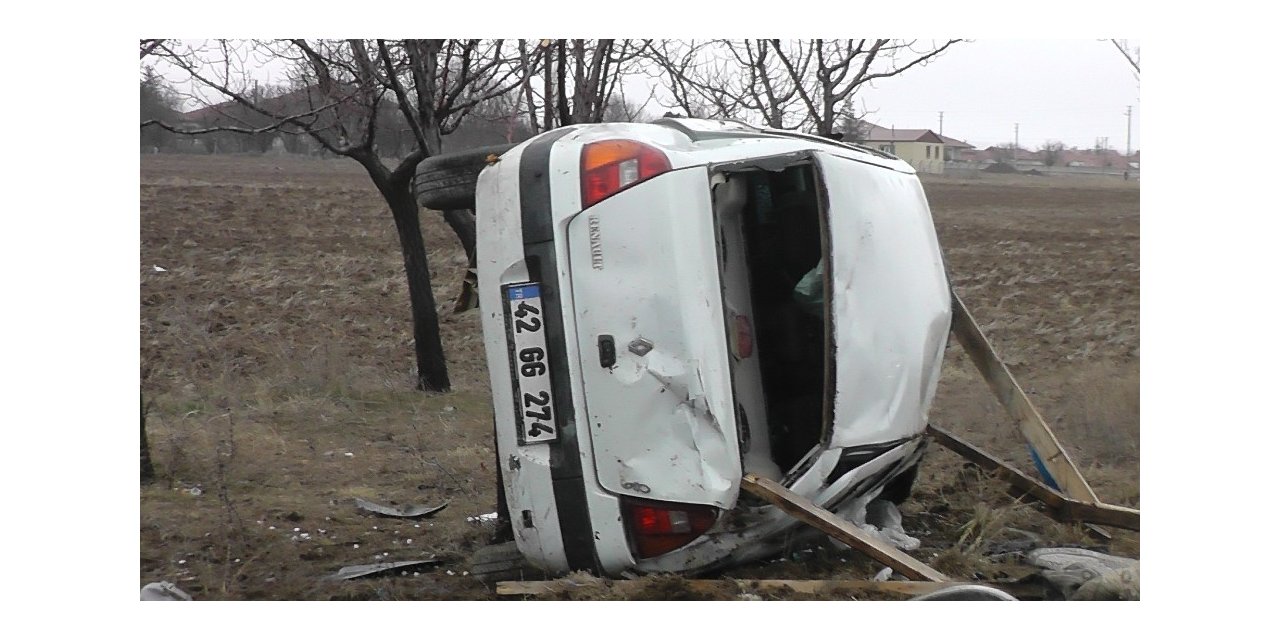 Konya’da otomobil devrildi: 1 ölü, 1 yaralı