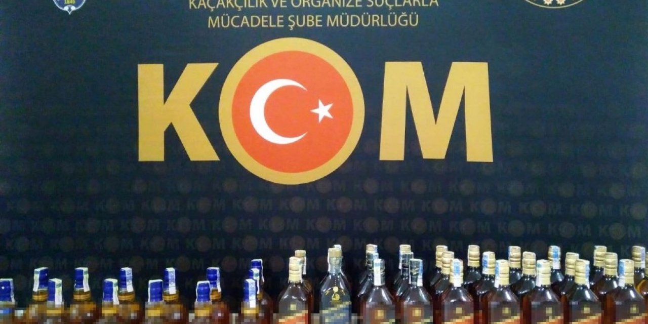 Kütahya’da 42 şişe kaçak içki ele geçirildi