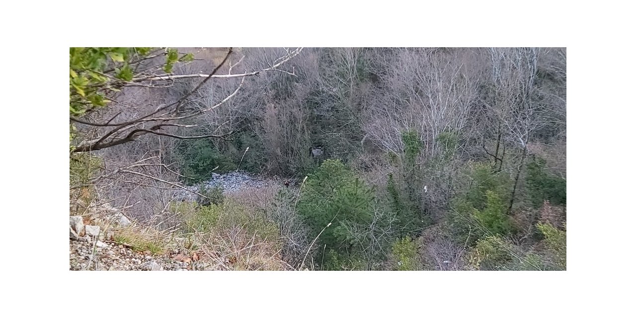 Aracıyla uçuruma yuvarlanan sürücünün cesedi, 1 gün sonra bulunabildi