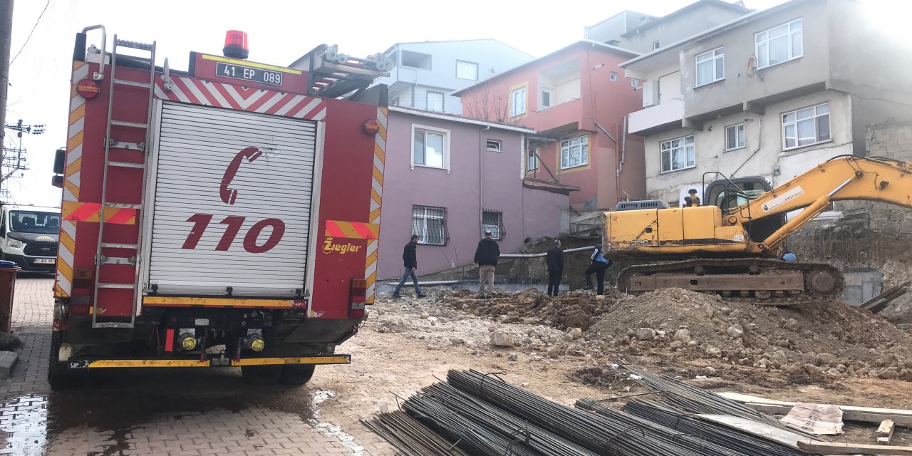 Kocaeli'de inşaatta meydana gelen toprak kaymasında 1 kişi yaralandı