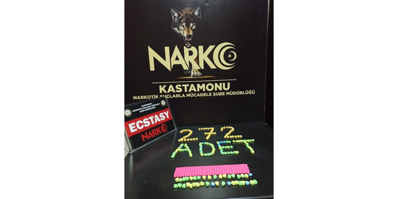 Kastamonu’da 272 adet ecstasy hap ele geçirildi