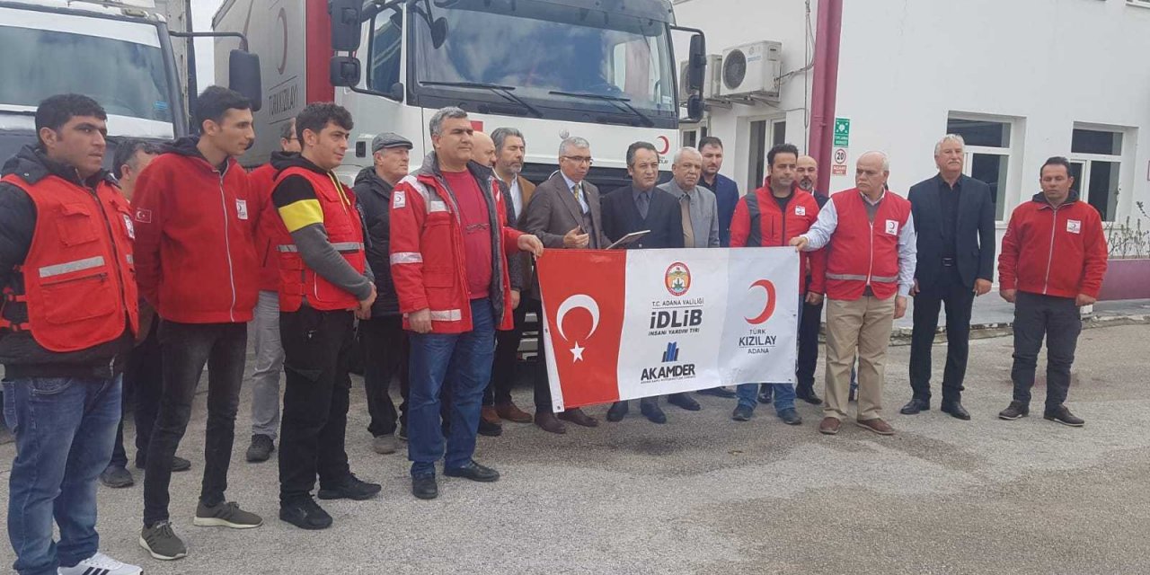 Adana'dan İdlib'e bir tır soba yardımı