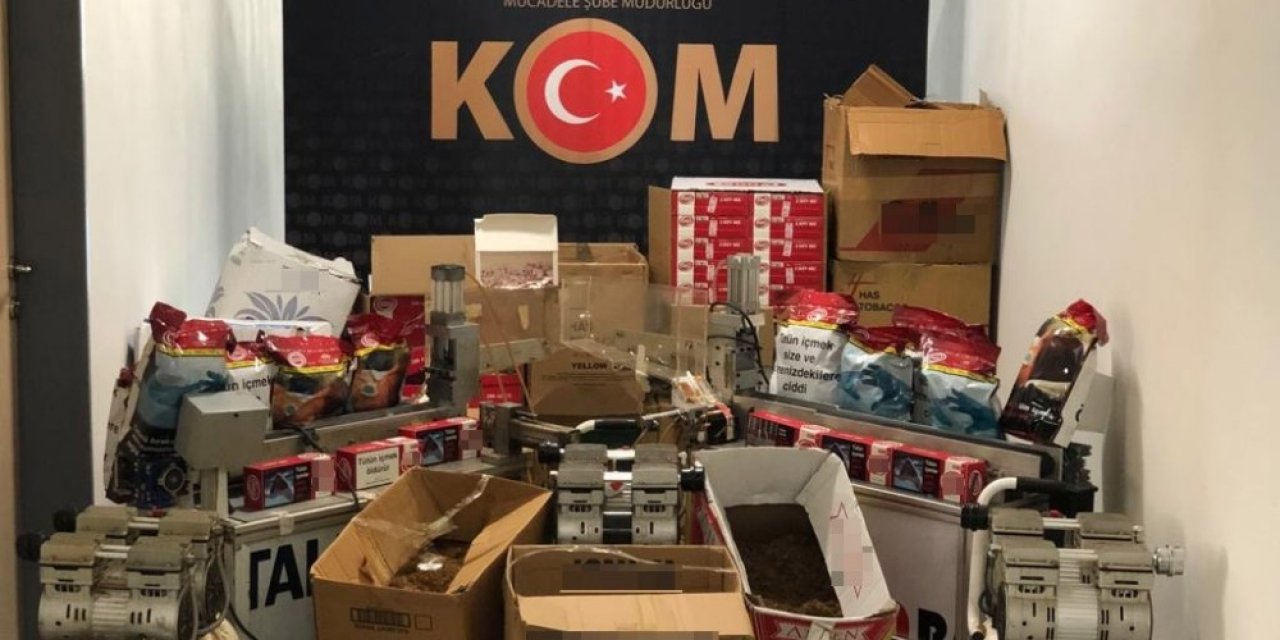 Antalya’da kaçak sigara imalatı operasyonu