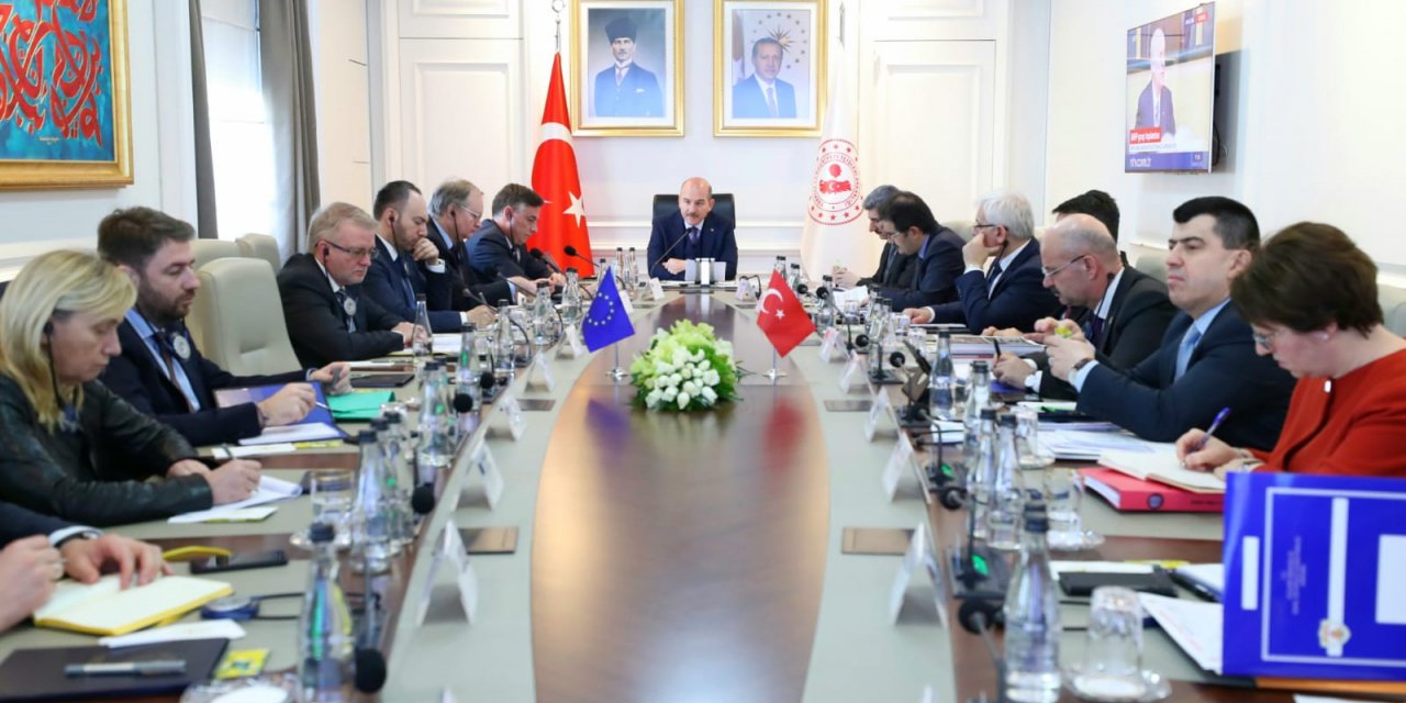 Bakan Soylu, Avrupa Parlamentosu Dış İlişkiler Komisyonu heyetini kabul etti