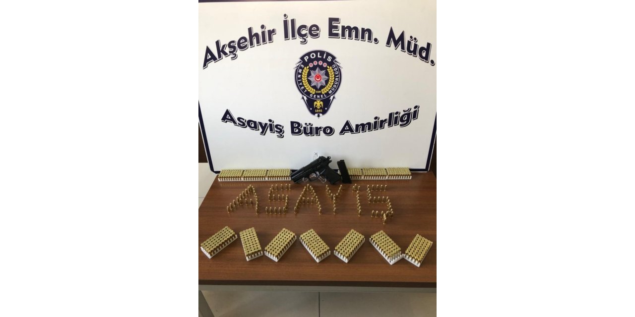 Konya’da bir evde silah ve 750 adet mermi ele geçirildi