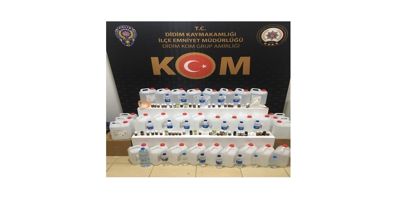 Didim’de kaçak içki operasyonu