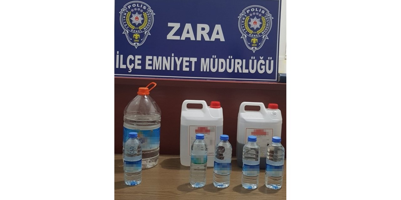 Zara’da sahte içki ele geçirildi
