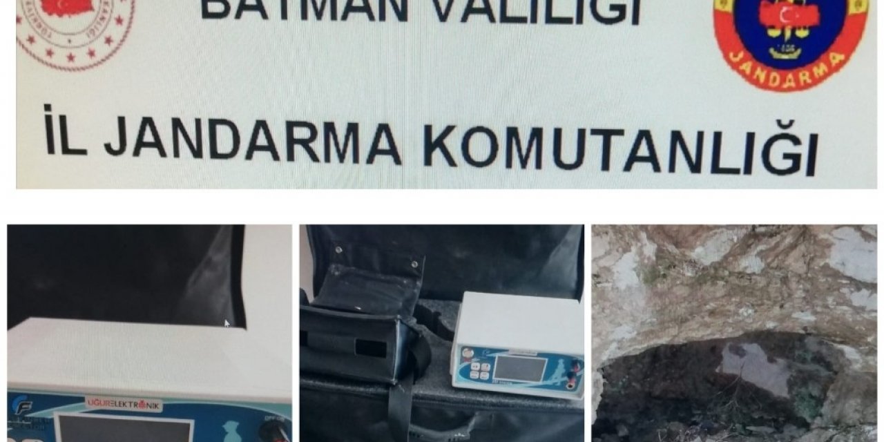 Türbede kaçak kazı yapan 4 kişi gözaltına alındı