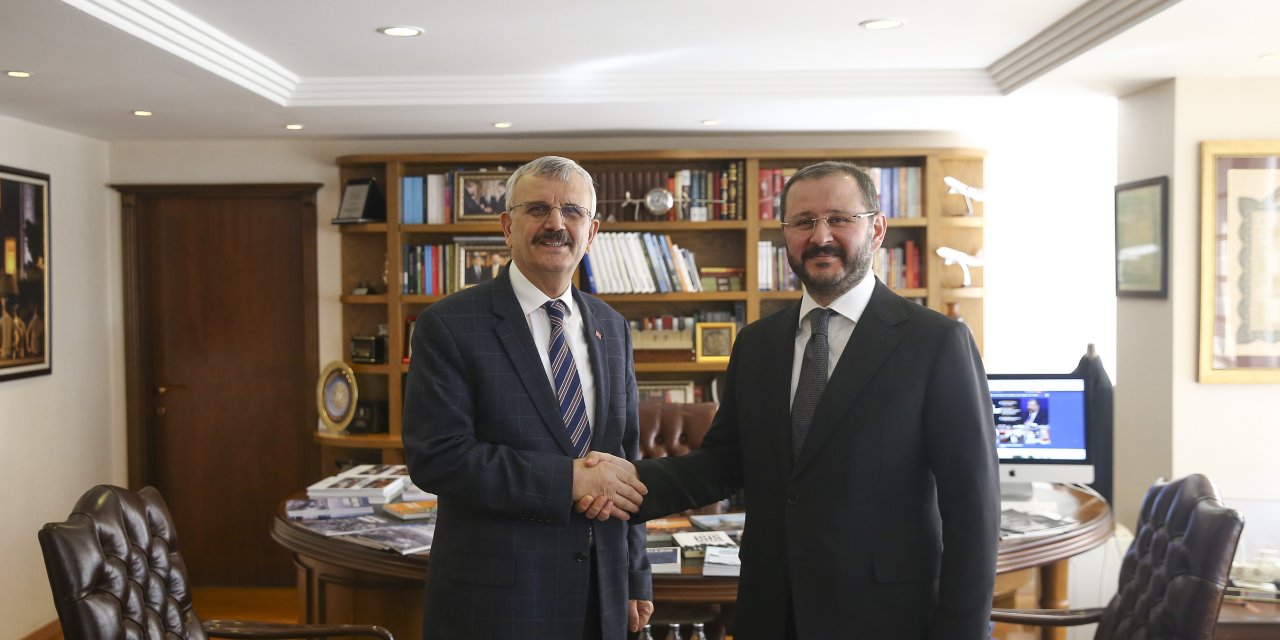 SBÜ Rektörü Prof. Dr. Erdöl, AA Genel Müdürü Kazancı'yı ziyaret etti