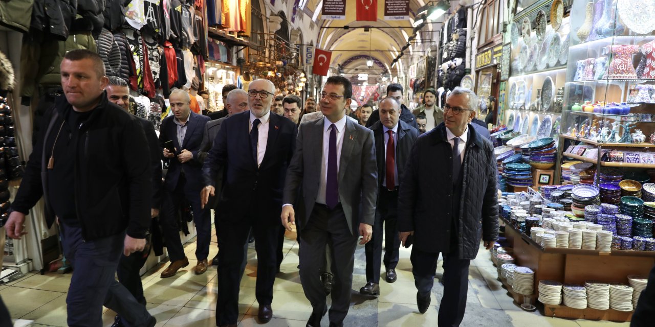 Kapalıçarşı'yı ziyaret eden İmamoğlu'na ulaşım zammı tepkisi