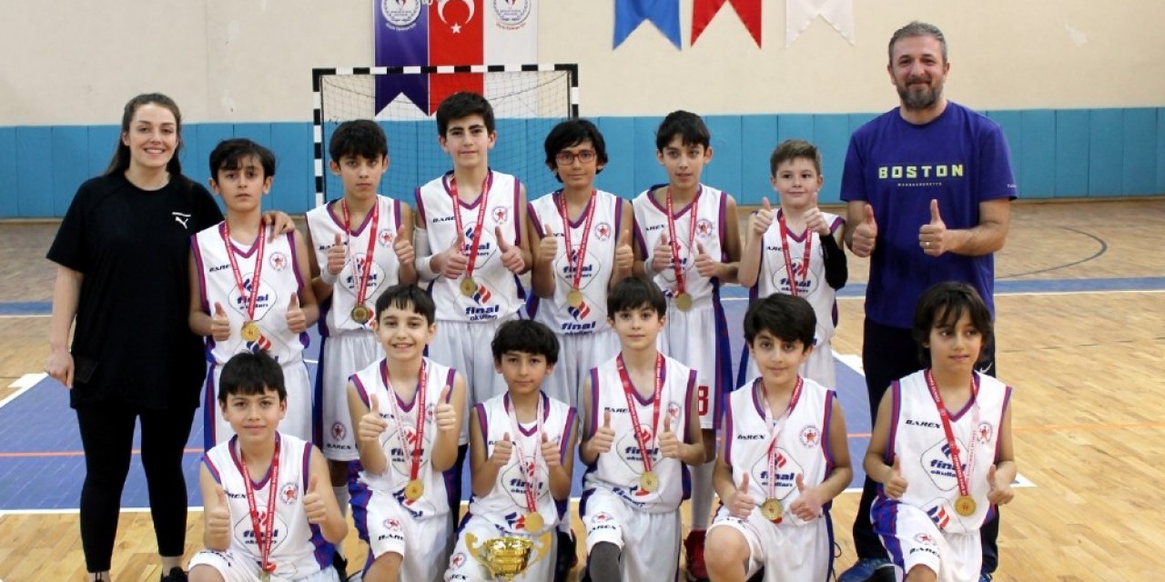 Finalli öğrenciler baskette İl birincisi oldu