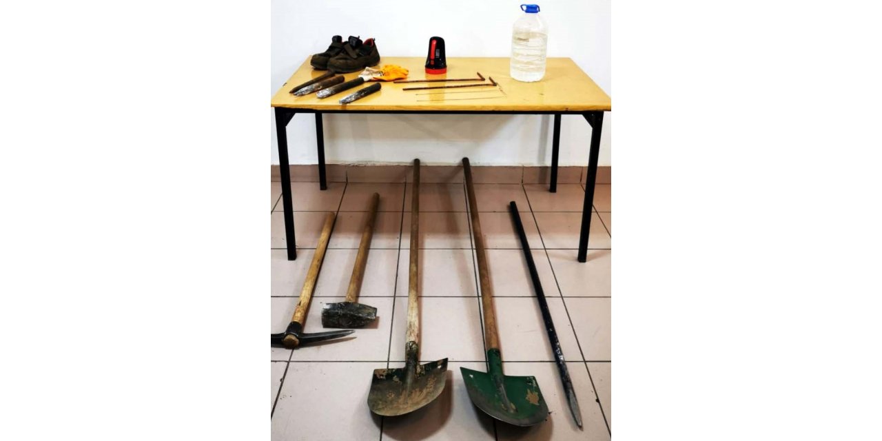 Tokat'ta kaçak kazı yapan 6 kişi suçüstü yakalandı