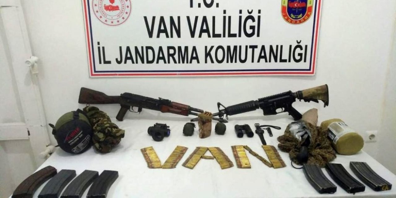Van’da sağ yakalanan teröriste ait malzemeler ele geçirildi
