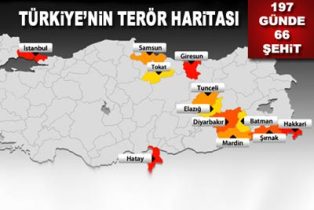 İşte Türkiye'nin terör haritası - FOTO