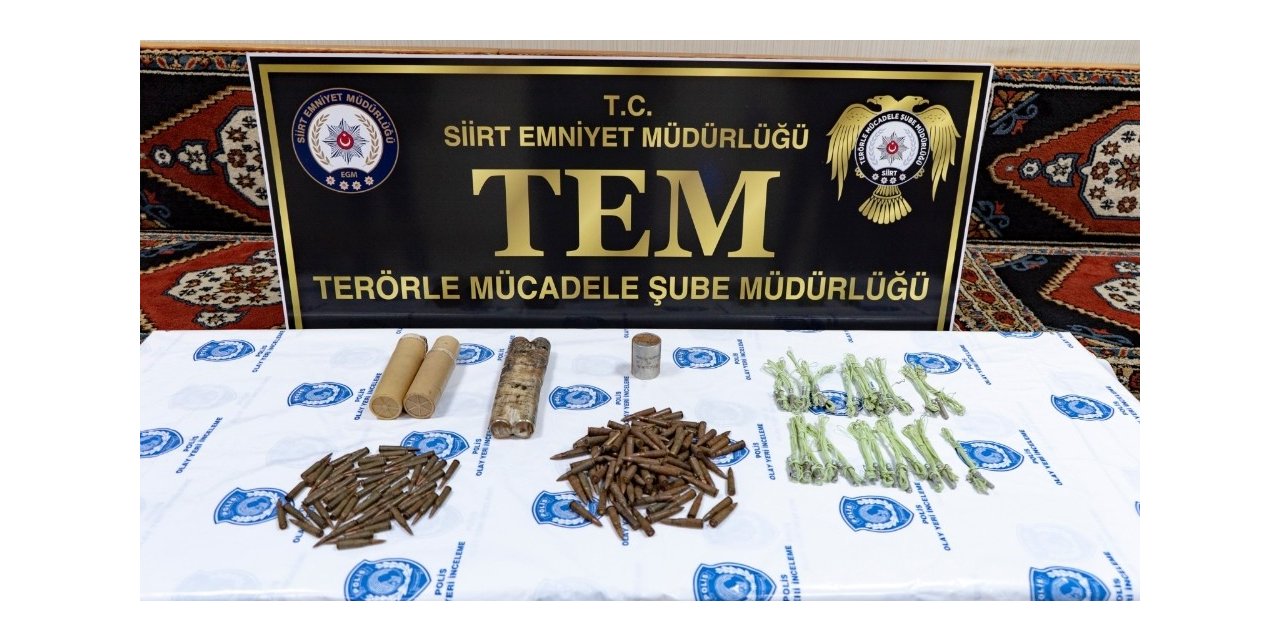 Siirt’te çok sayıda mühimmat ele geçirildi