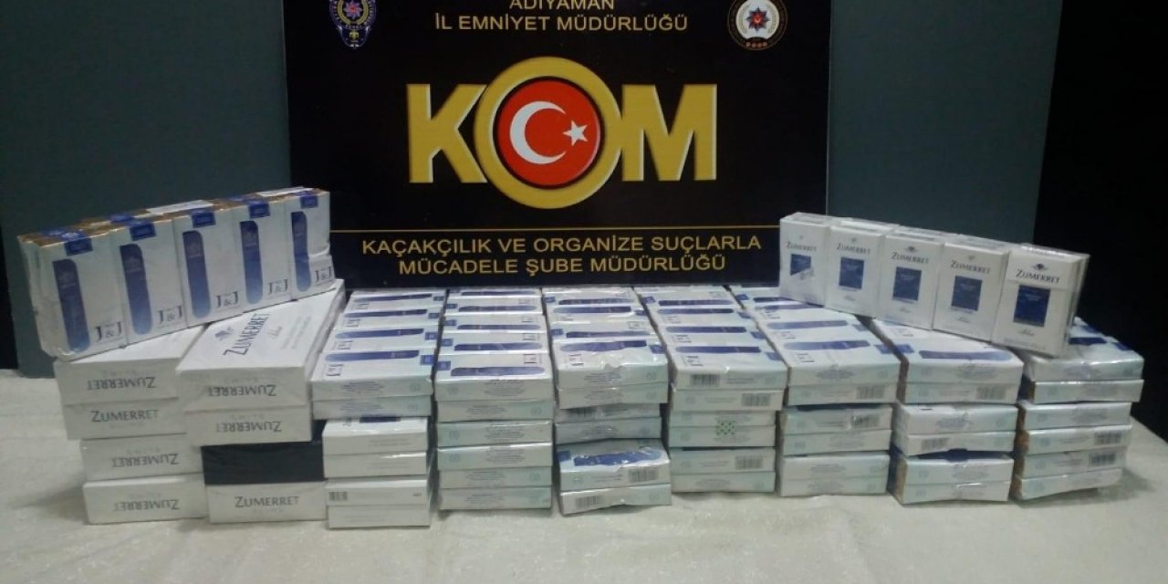 Adıyaman’da kaçak sigara ele geçirildi