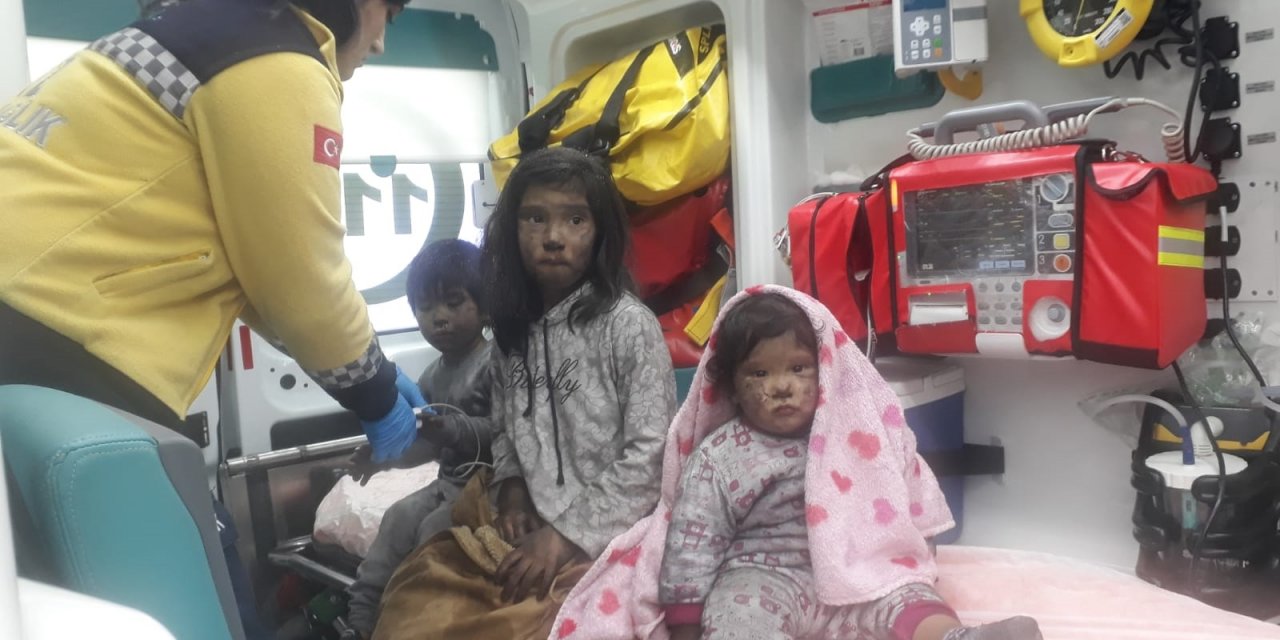 Kütahya'da 3 çocuk yanmaktan son anda kurtarıldı