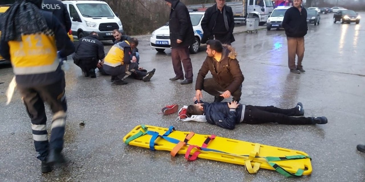 Samsun’da motosiklet kazası: 2 yaralı