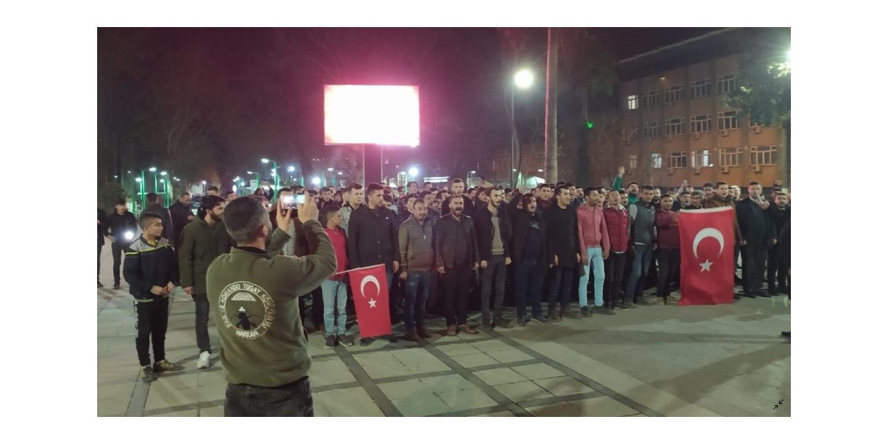 İslahiye’de İdlib şehitleri için destek gösterisi